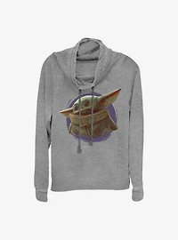 Star Wars The Mandalorian The Child Portrait Cowlneck Long-Sleeve Girls Top