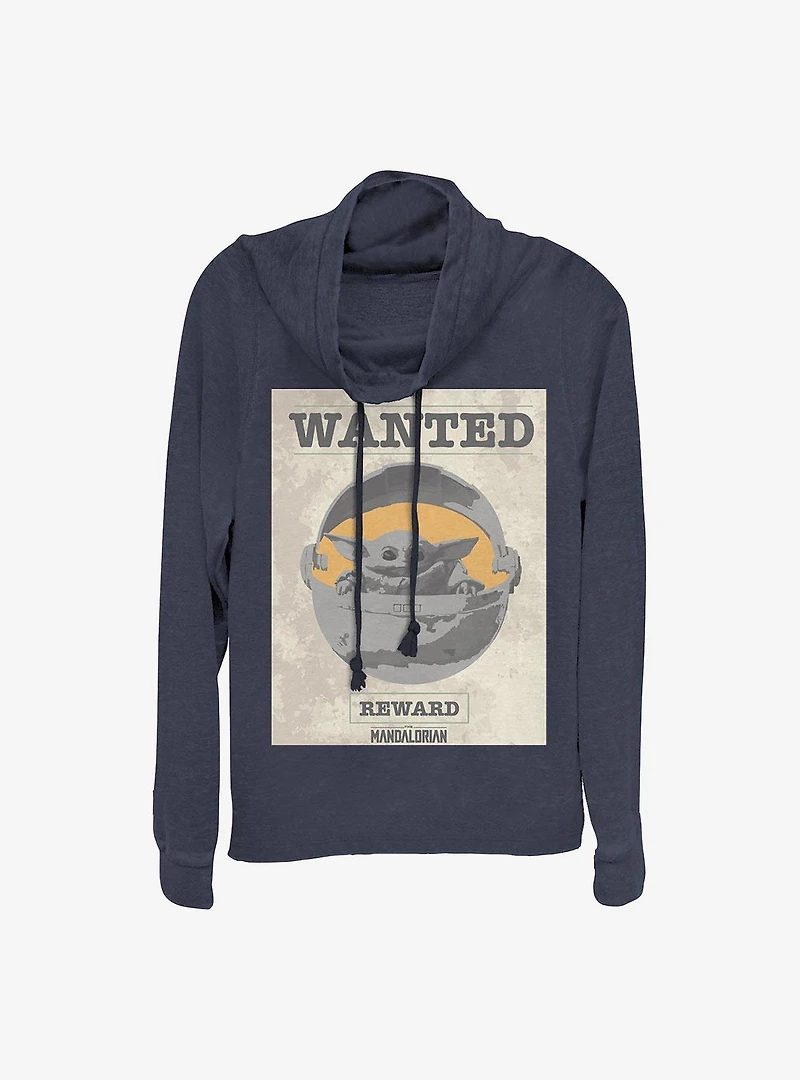 Star Wars The Mandalorian Wanted The Child Cowlneck Long-Sleeve Girls Top