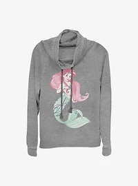 Disney The Little Mermaid Signed Ariel Cowlneck Long-Sleeve Girls Top