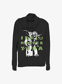 Star Wars: The Clone Wars Yoda Text Cowlneck Long-Sleeve Girls Top
