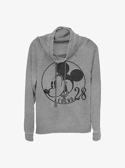 Disney Mickey Mouse 1928 Legend Cowl Neck Long-Sleeve Womens Top