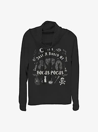 Disney Hocus Pocus A Bunch Of Cowl Neck Long-Sleeve Womens Top