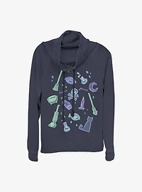 Disney Hocus Pocus Spooky Jumble Cowl Neck Long-Sleeve Womens Top