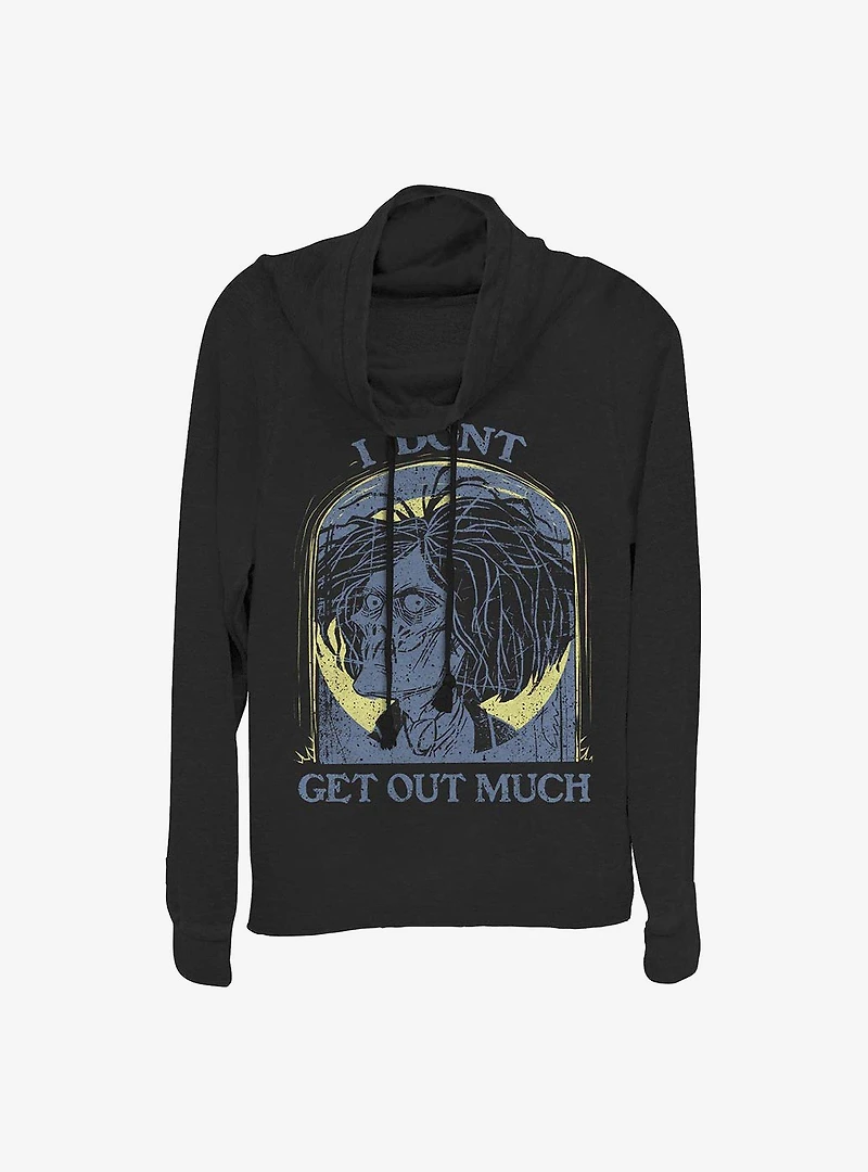 Disney Hocus Pocus Tombstone Billy Cowl Neck Long-Sleeve Womens Top
