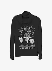 Disney The Nightmare Before Christmas Boogie's Boys Cowl Neck Long-Sleeve Womens Top
