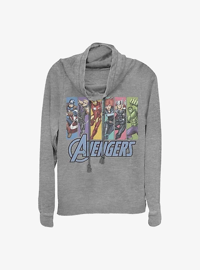 Marvel Avengers Unite Cowl Neck Long-Sleeve Womens Top