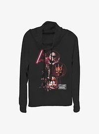 Star Wars: Clone Wars Darkside Group Cowl Neck Long-Sleeve Womens Top