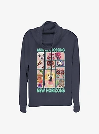 Animal Crossing New Horizons Box Up Cowl Neck Long-Sleeve Womens Top