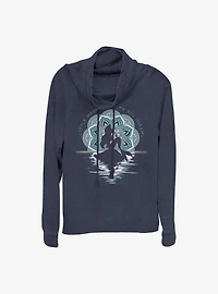 Disney The Little Mermaid Big Dreams Cowl Neck Long-Sleeve Womens Top
