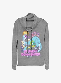 Disney The Rescuers Down Under Cartoon Cowl Neck Long-Sleeve Womens Top