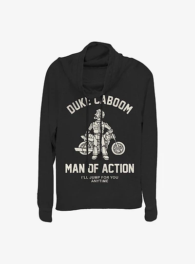 Disney Pixar Toy Story 4 Duke Caboom Cowl Neck Long-Sleeve Womens Top