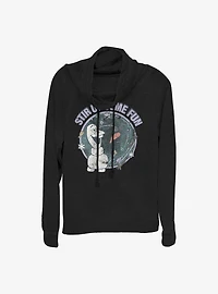 Disney Frozen 2 Feelin Fly Cowl Neck Long-Sleeve Womens Top