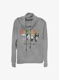 Disney Villains Bad Girls Fun Cowl Neck Long-Sleeve Womens Top