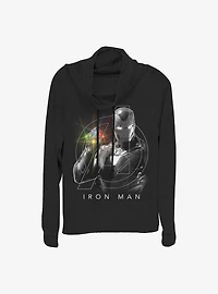 Marvel Iron Man Only One Cowl Neck Long-Sleeve Womens Top