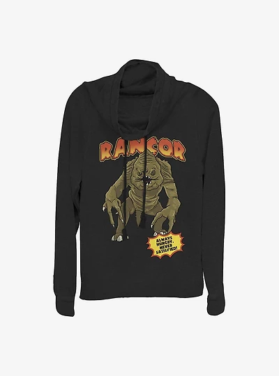 Star Wars Rancor Cowl Neck Long-Sleeve Womens Top