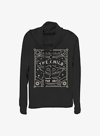 Star Wars The Mandalorian Child Ouija Cowl Neck Long-Sleeve Womens Top