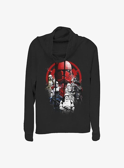 Star Wars Troops Poster Cowl Neck Long-Sleeve Womens Top