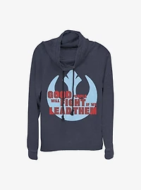 Star Wars Episode IX: The Rise Of Skywalker Rebel Leader Cowl Neck Long-Sleeve Womens Top
