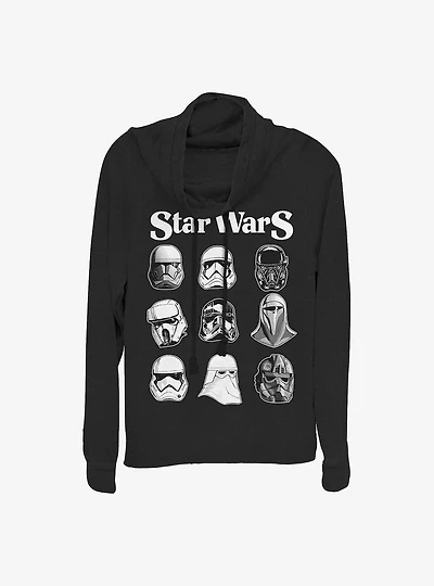 Star Wars Trooper Helms Cowl Neck Long-Sleeve Womens Top