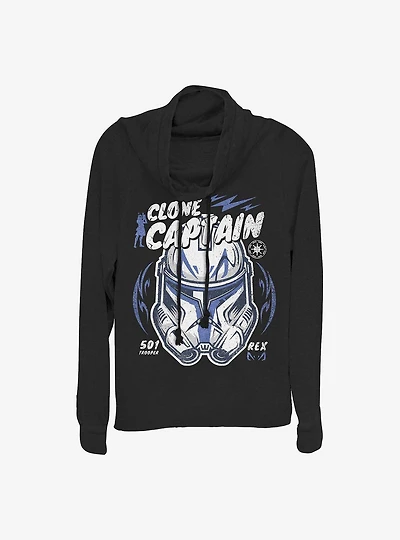 Star Wars: Clone Wars Rex Cowl Neck Long-Sleeve Womens Top