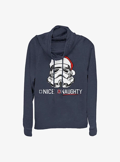 Star Wars Trooper Naughty List Cowlneck Long-Sleeve Girls Top