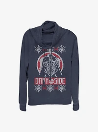 Star Wars Vader Ugly Holiday Cowlneck Long-Sleeve Girls Top