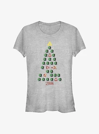 Nintendo The Legend Of Zelda Christmas Tree Girls T-Shirt