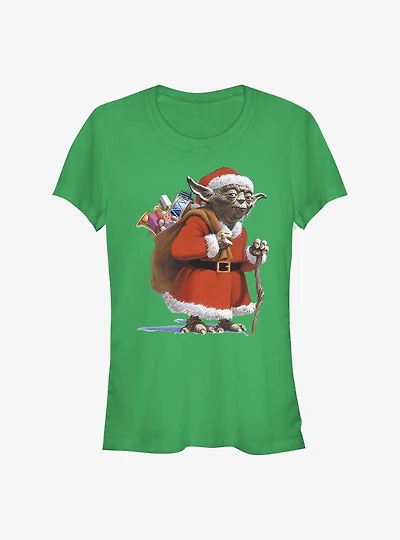 Star Wars Santa Yoda Girls T-Shirt
