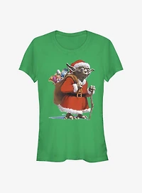 Star Wars Santa Yoda Girls T-Shirt