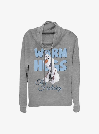 Disney Frozen Warm Hugs Holiday Cowlneck Long-Sleeve Girls Top