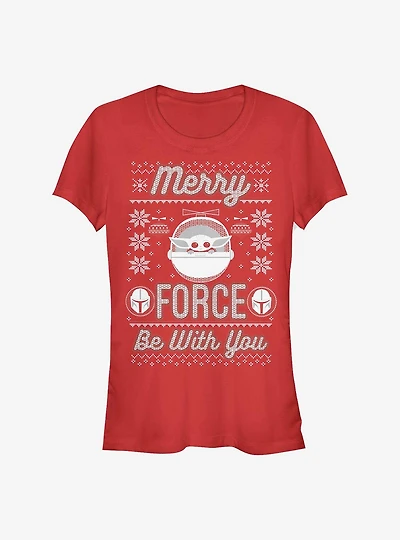 Star Wars The Mandalorian Child Merry Force Girls T-Shirt