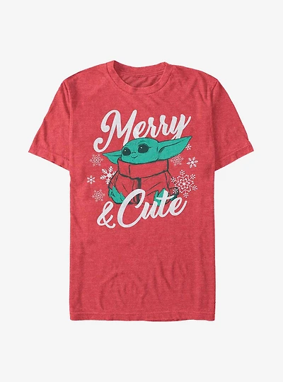 Star Wars The Mandalorian Child Merry And Cute T-Shirt