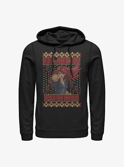Marvel Black Widow Ugly Holiday Hoodie