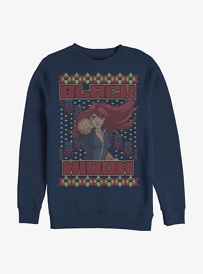 Marvel Black Widow Ugly Holiday Hoodie
