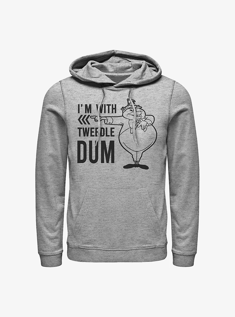 Disney Alice Wonderland I'm With Tweedle Dum Hoodie