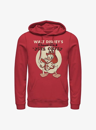 Disney Donald Duck Vintage Fireman Hoodie