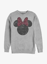 Disney Minnie Mouse Leopard Bow Crew Sweatshirt