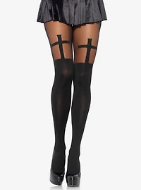 Opaque Cross Tights