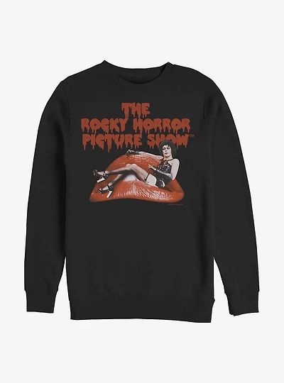 Rocky Horror Picture Show Frank And Lips Crew Sweatshirt