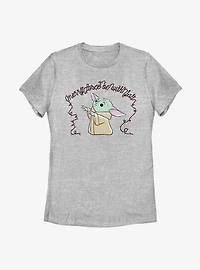Star Wars The Mandalorian Child Force Be With You Lights Womens T-Shirt