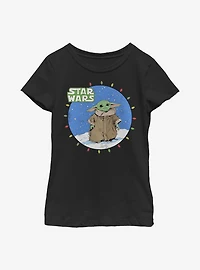 Star Wars The Mandalorian Child Snow Baby Lights Youth Girls T-Shirt