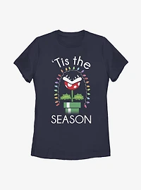 Super Mario Xmas Piranha Womens T-Shirt