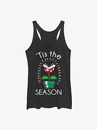 Super Mario Xmas Piranha Womens Tank Top