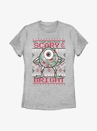 Disney Pixar Monsters, Inc. Mike Holiday Pattern Womens T-Shirt