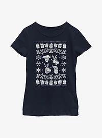 Disney Pixar Toy Story  Christmas Pattern Youth Girls T-Shirt