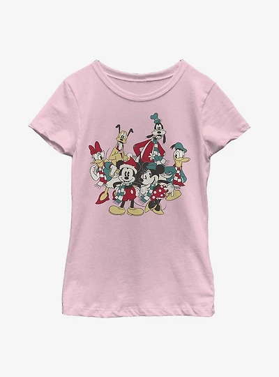 Disney Mickey Mouse Holiday Group Youth Girls T-Shirt