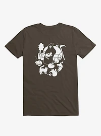 9 Lives Cat Reaper Brown T-Shirt