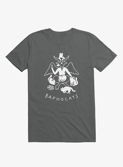 Baphocats Baphomet Cats Asphalt Grey T-Shirt