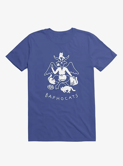Baphocats Baphomet Cats Royal Blue T-Shirt