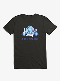 Bone Appetit Dog Black T-Shirt